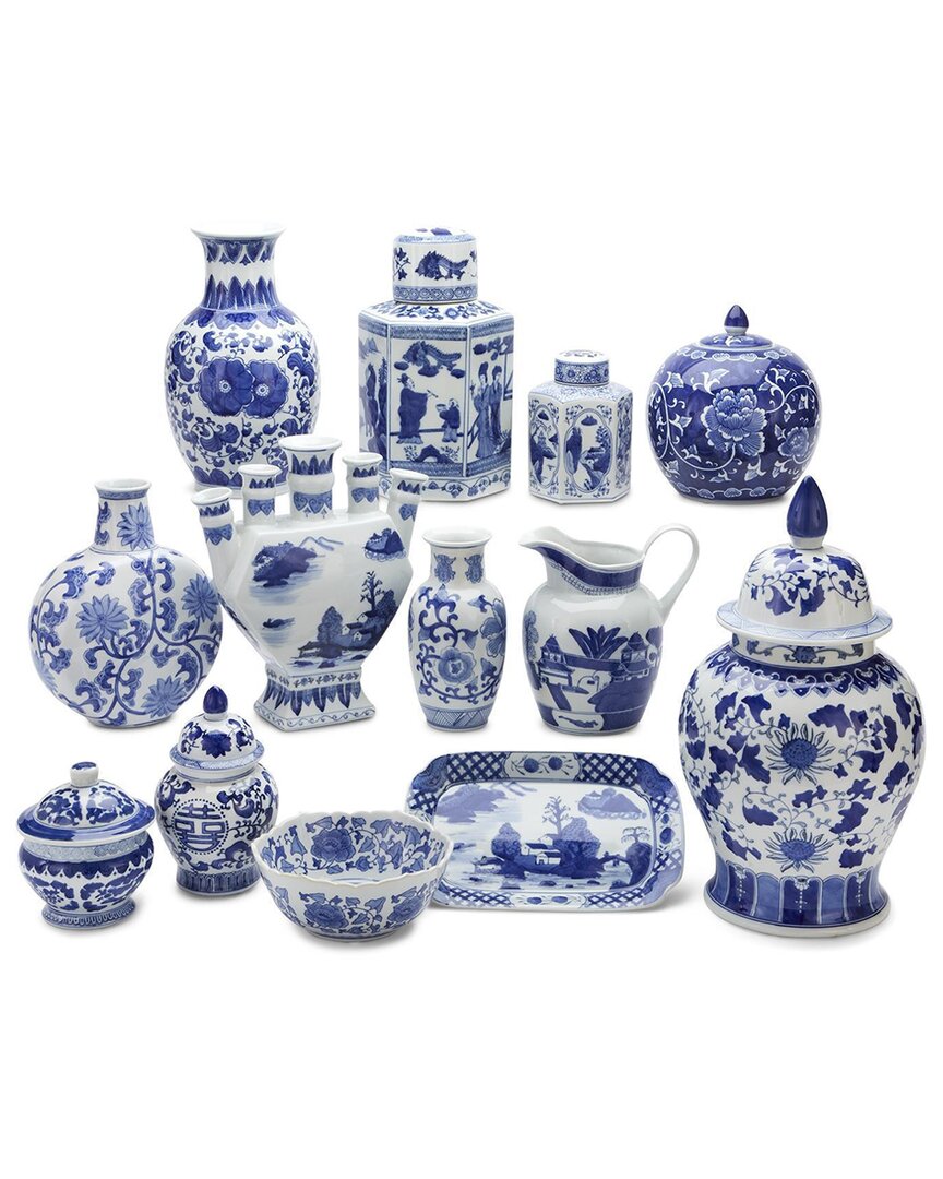Two's Company 22pc Canton Collection Ceramic Set