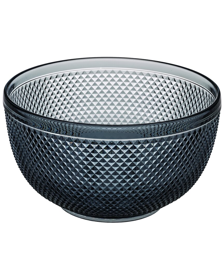 Vista Alegre Bicos Grey Large Bowl With $9 Credit In Gray