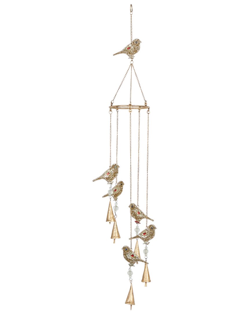 Peyton Lane Eclectic Windchime In Gold