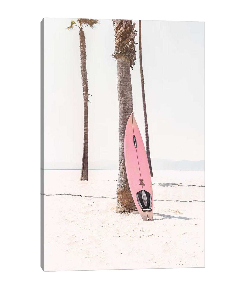 Icanvas Pink Surf Board By Sisi & Seb Wall Art
