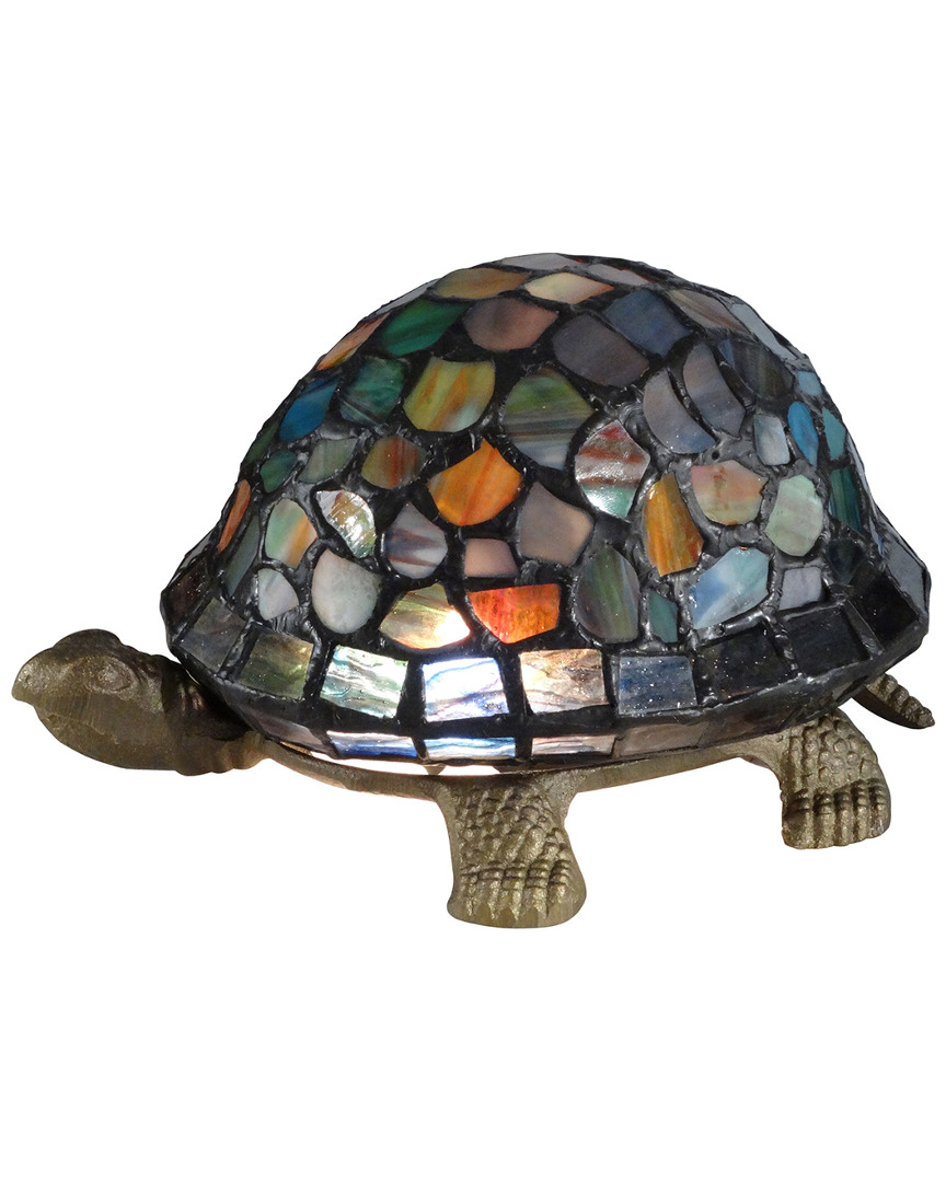 Dale Tiffany Blue Turtle Accent Table Lamp In Multi