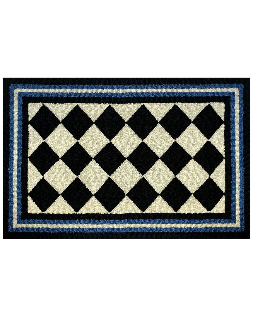 The Rug Market Harlequin 30x48in Doormat In White