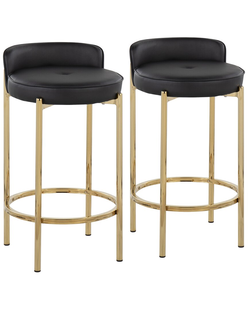 Lumisource Chloe Counter Stool Set Of 2 In Gold
