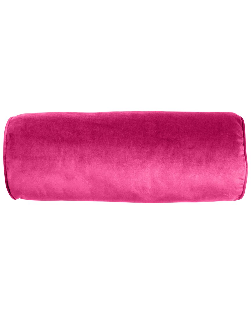 Edie Home Chelsea Velvet Neckroll Decorative Throw Pillow