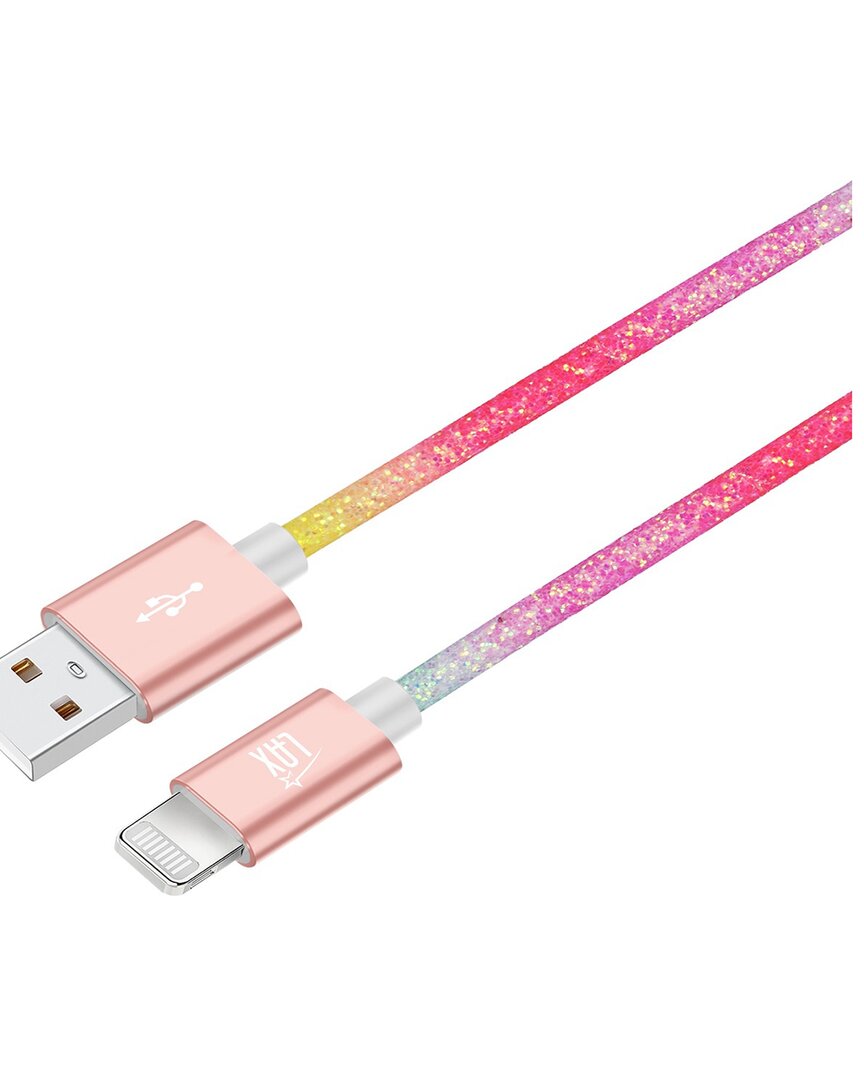 Lax Gadgets Apple Mfi Certified 10ft Glitter Lightning Cable In Multi