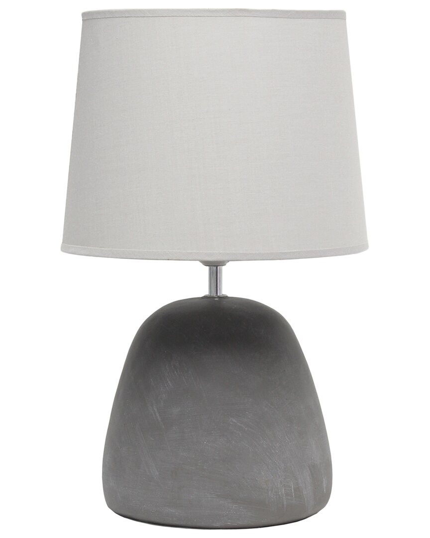 Lalia Home Laila Home Round Concrete Table Lamp In Gray