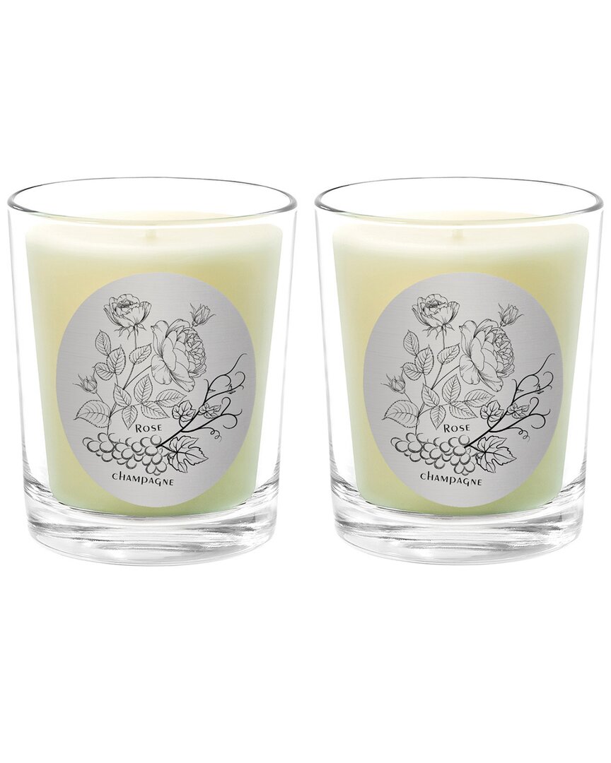 Qualitas Black Currant Two Scented Beeswax Candle Set In White