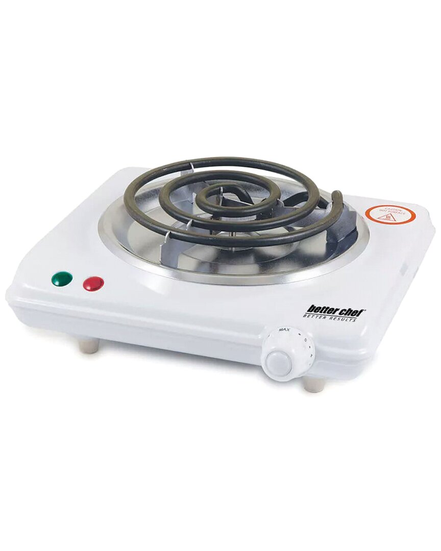 Better Chef Basic Single Burner With White Enamel Finish In White
