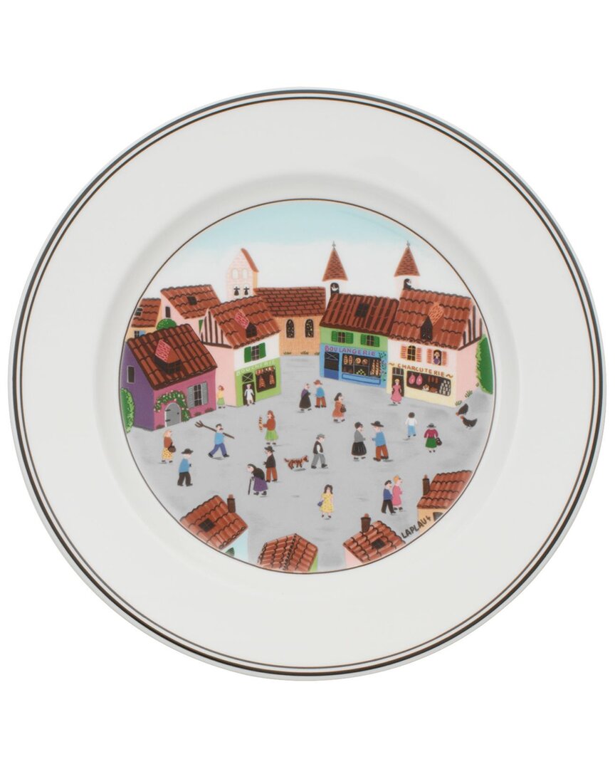 Villeroy & Boch Design Naif Salad Plate Old Village Square In White