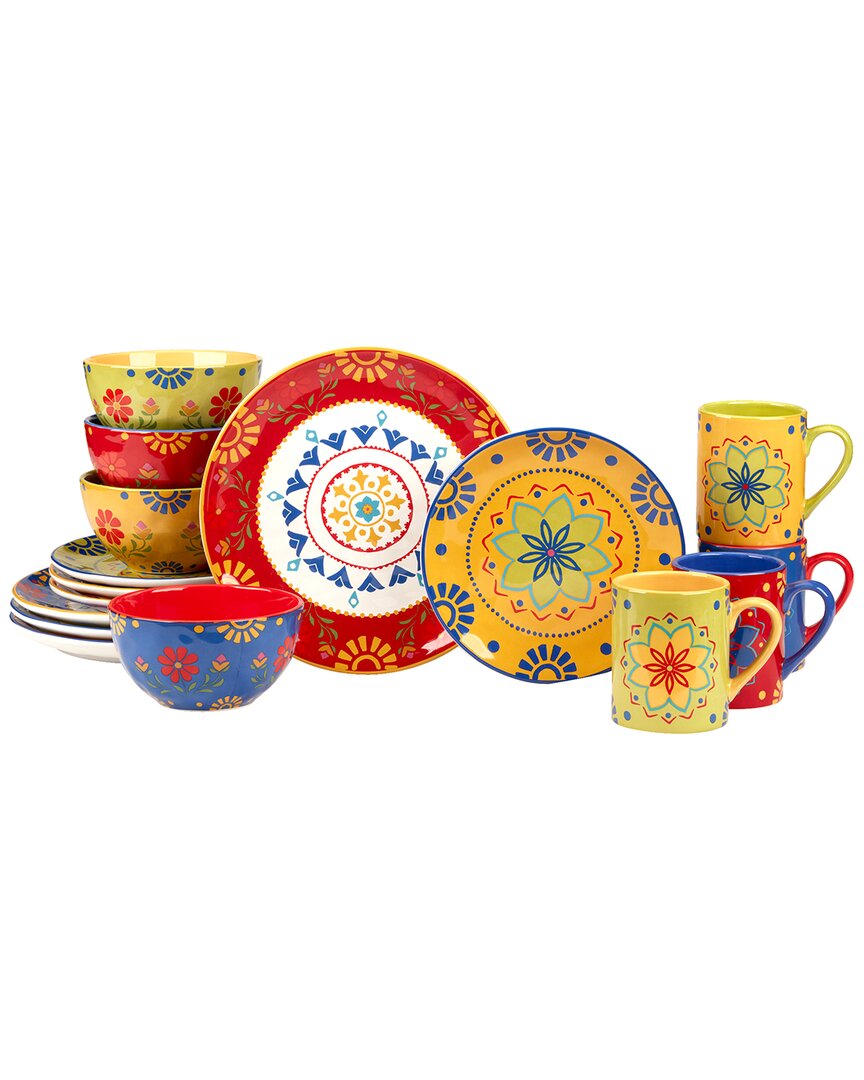 Certified International Spice Love 16pc Dinnerware Set, Service For 4