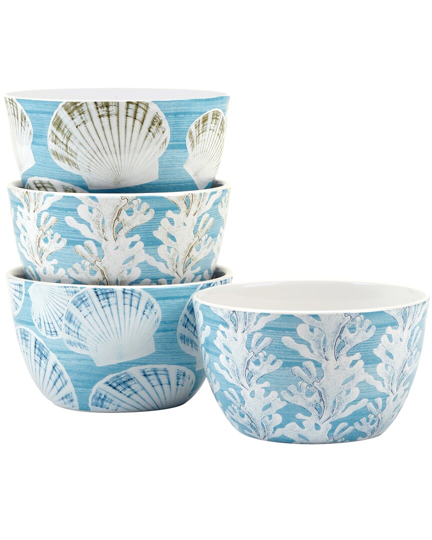 CERTIFIED INTERNATIONAL CERTIFIED INTERNATIONAL BEYOND THE SHORE SET OF 4 ICE CREAM BOWLS