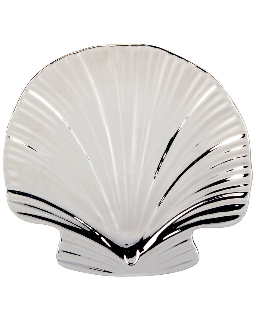 Shop Certified International Silver Coast Set Of Four 3d Shell Candy Plates