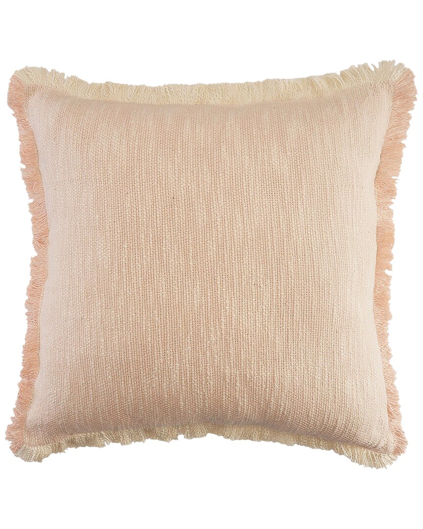 Lr Home Aarna Unique Neutral Pink Two-tone Throw Pillow