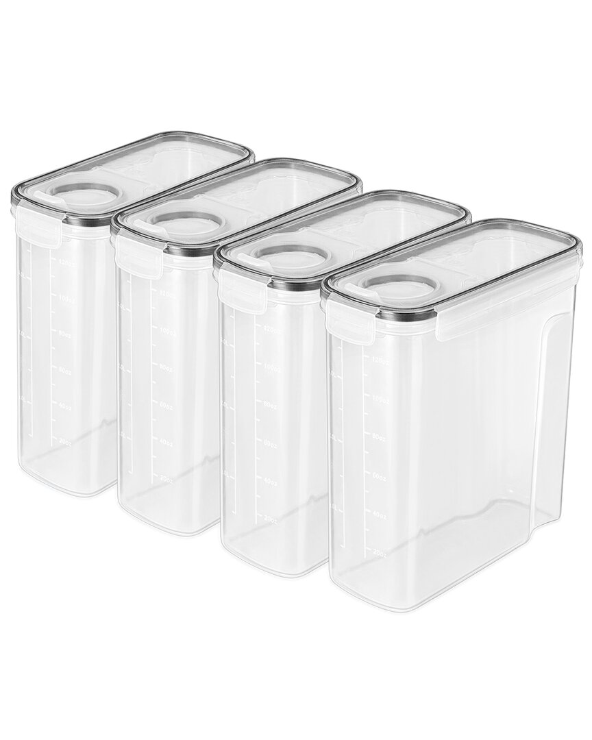 Sorbus Pack Of 4 Food Dispenser Containers In Transparent