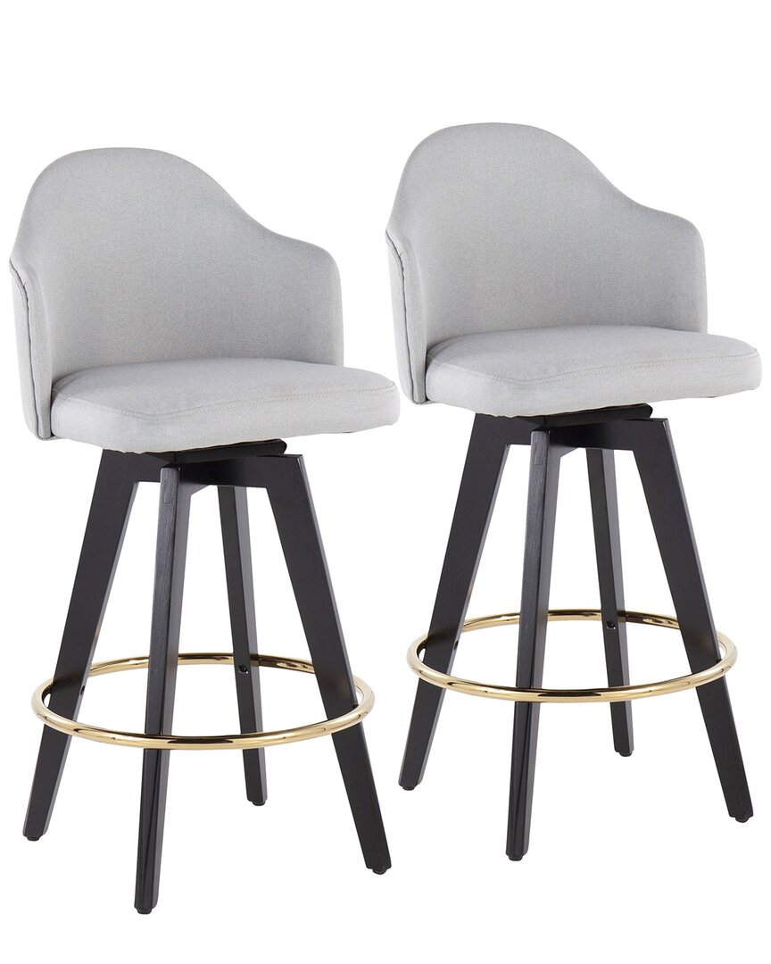 Shop Lumisource Set Of 2 Ahoy 26in Counter Stools In Black