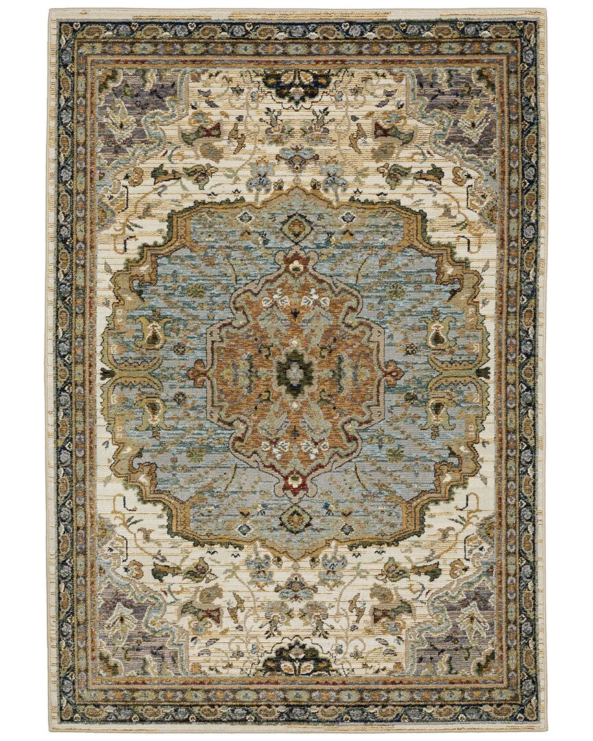 Stylehaven Farrah Traditional Center Medallion Area In Ivory