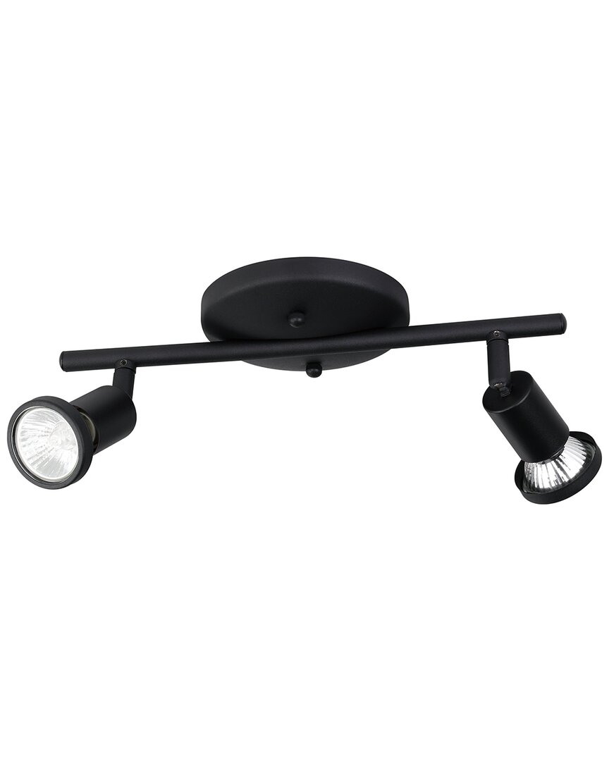 EGLO EGLO TREMENDO 2 LIGHT FIXED TRACK LIGHT WITH BLACK FINISH & BLACK ADJUSTABLE LAMP HEADS