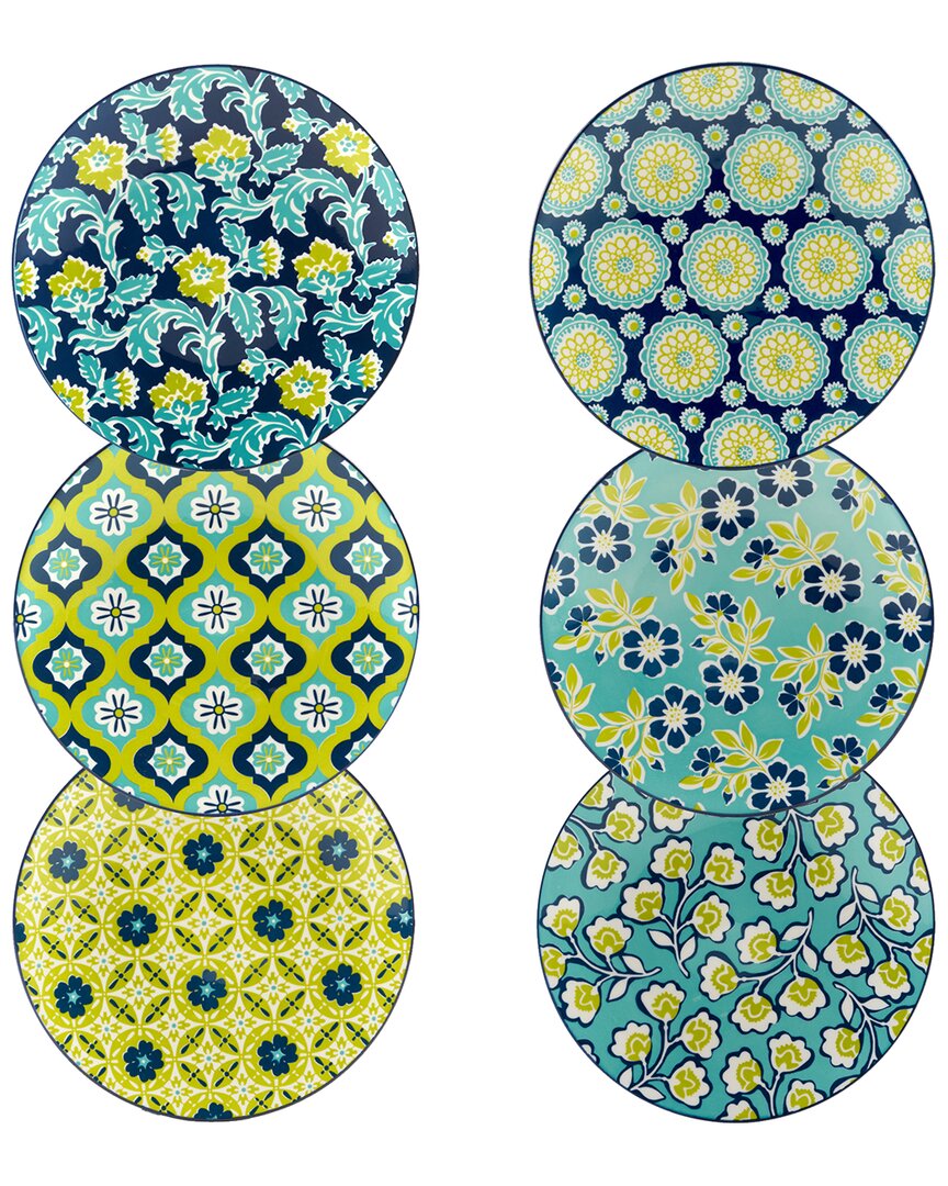 Certified International Tapestry Set Of 6 Canape Plates