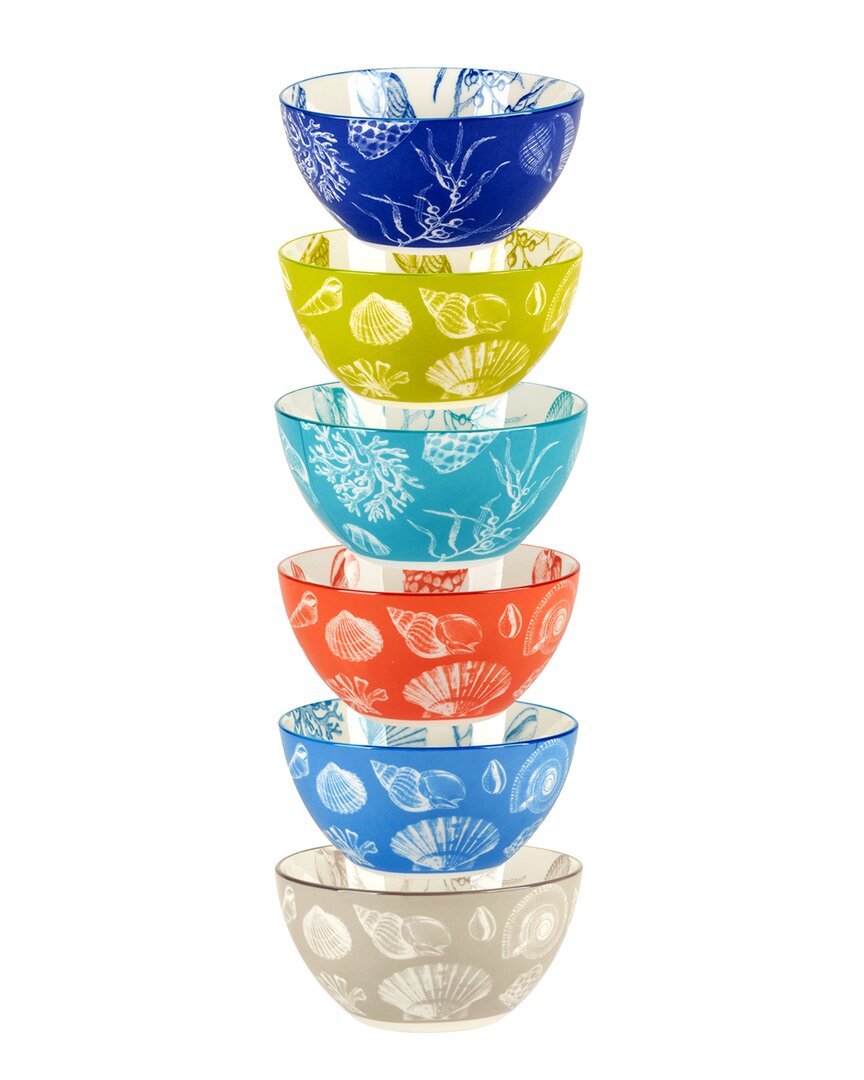 Certified International Seaside Set Of 6 All Purpose Bowls