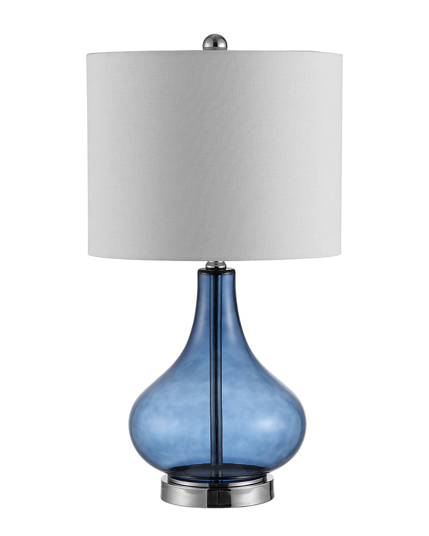Shop Safavieh Brooks Glass Table Lamp In Blue