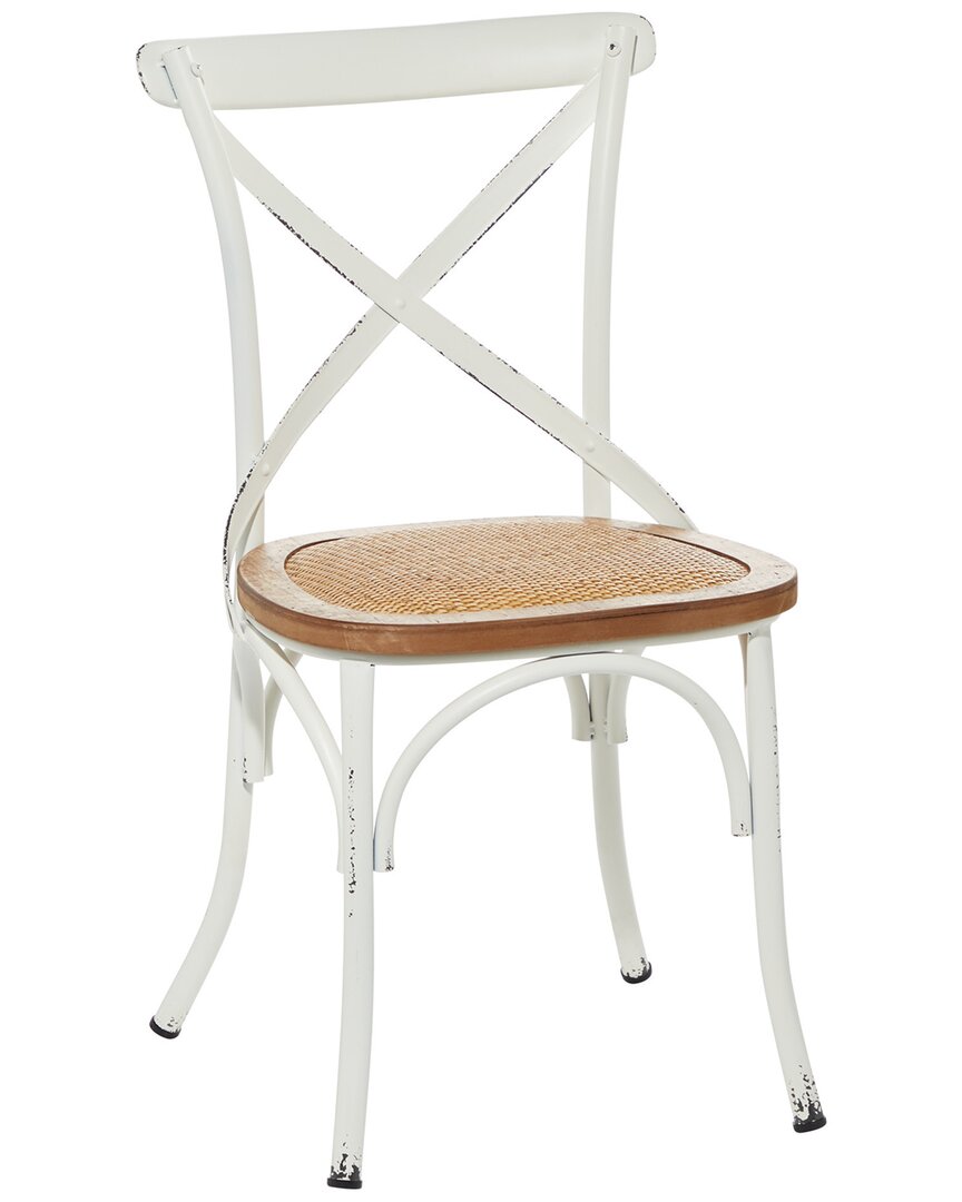 Peyton Lane Farmhouse Solid White Metal Dining Chair