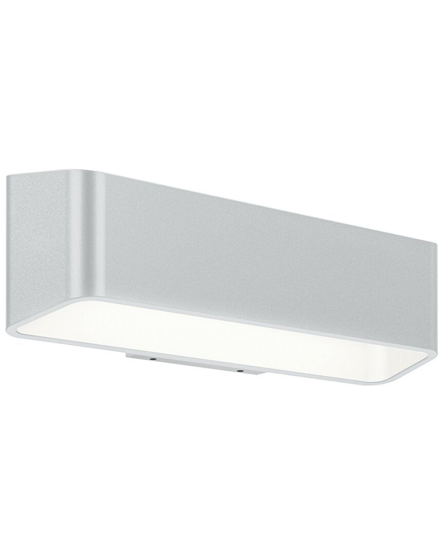 Villa 408 Slim Horizontal Led Outdoor Wall Sconce In Silver