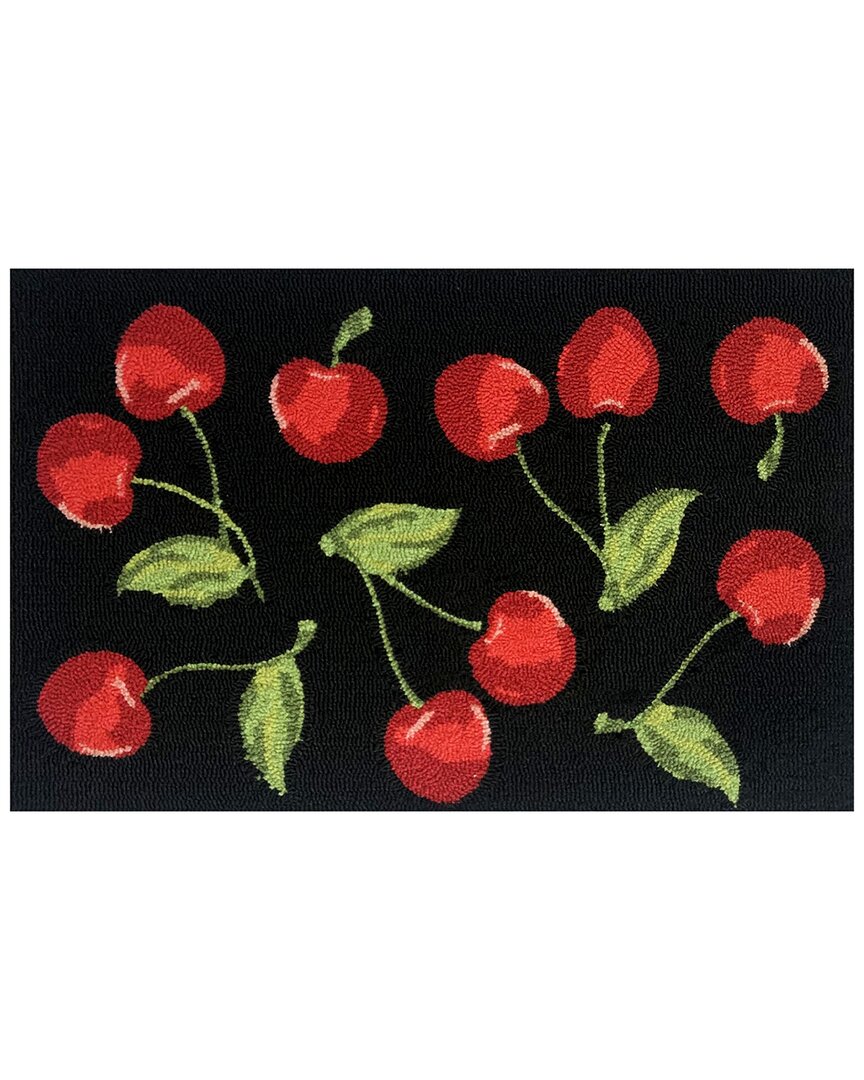 The Rug Market Cherry Toss 30x48in Doormat In Black