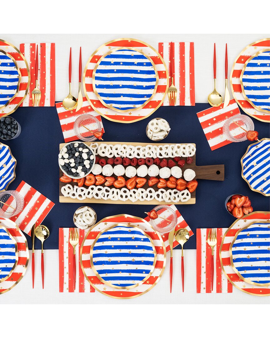 Sophistiplate Patriotic Confetti 88pc Table Setting - Service For 16