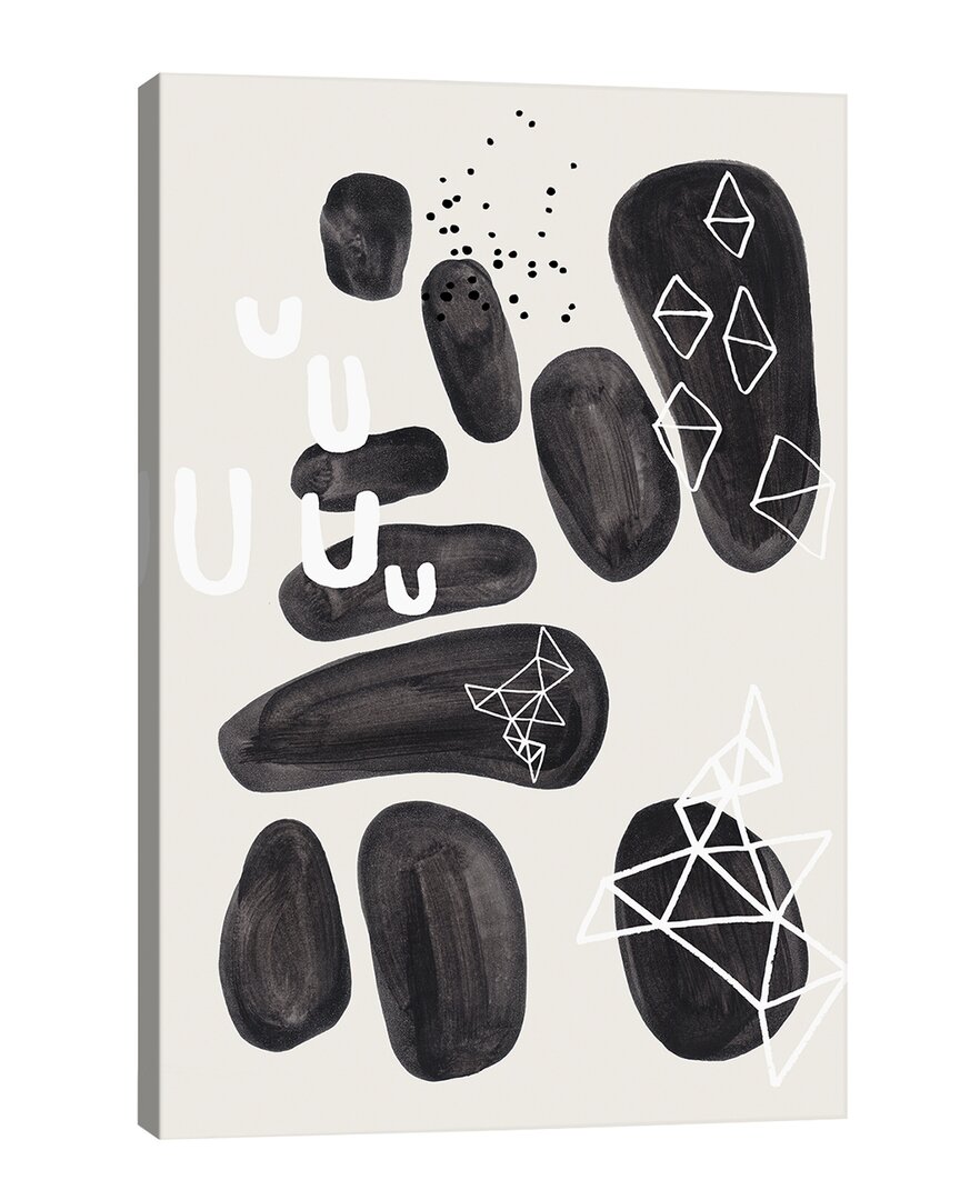 Icanvas Black Ornate Pebbles By Enshape Wall Art