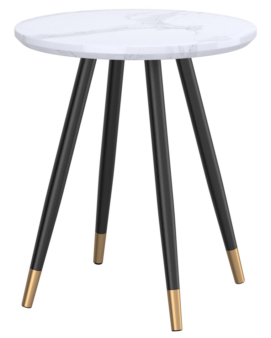 Worldwide Home Furnishings Contemporary Accent Table In White
