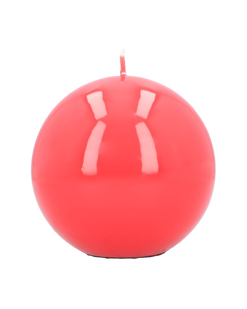 Shop Graziani Meloria Decorative Candle In Coral