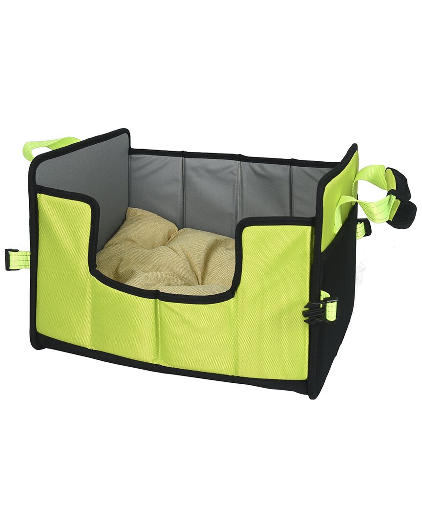 Pet Life Travel Nest Folding Travel Cat & Dog Bed In Green