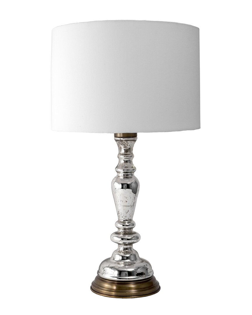 Nuloom Lodi Glass & Metal Table Lamp In Silver