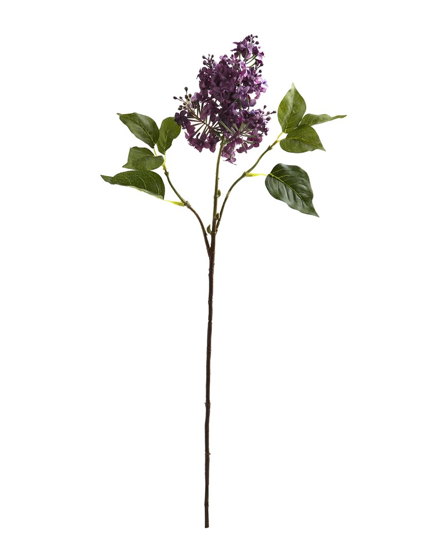 Nearly Natural Set Of 6 30in Lilac Artificial Flower In Purple