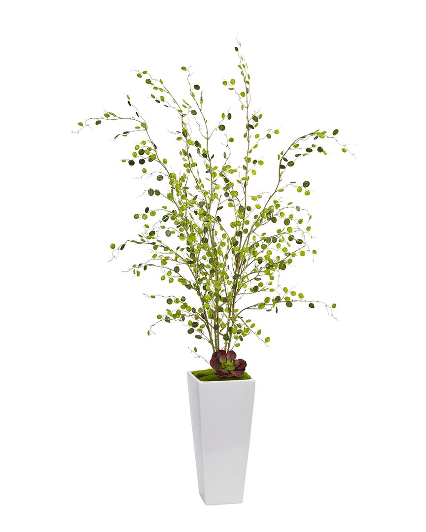 NEARLY NATURAL NEARLY NATURAL NIGHT WILLOW IN WHITE PLANTER