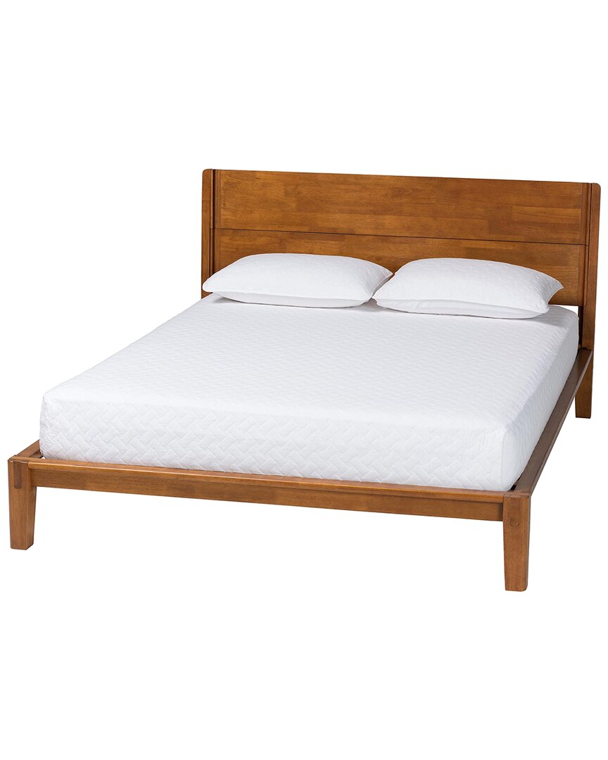 BAXTON STUDIO BAXTON STUDIO ALDITH JAPANDI TOOLLESS ASSEMBLY QUEEN PLATFORM BED