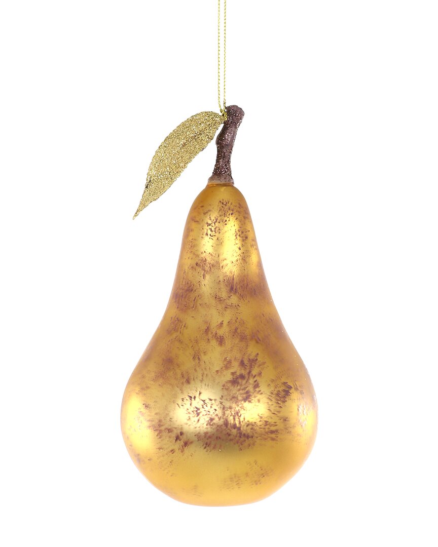 Cody Foster & Co. Bosc Pear Ornament In Multicolor