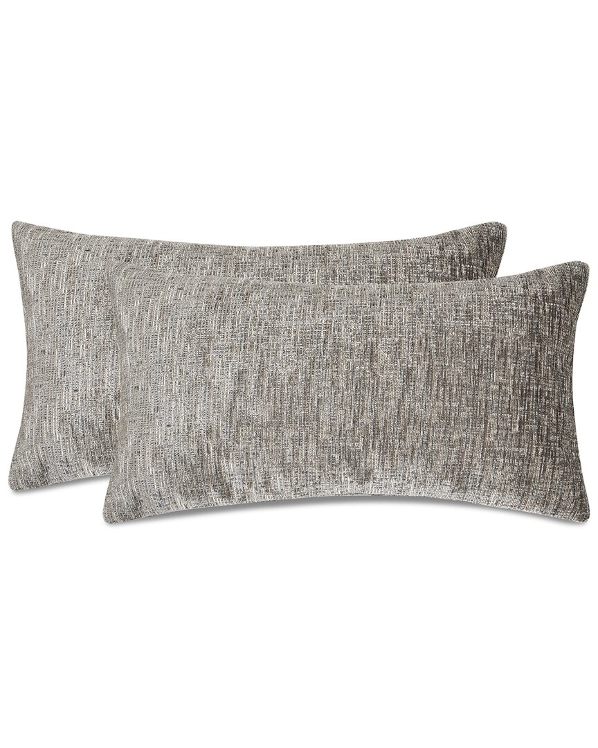 Jennifer Taylor Home Luxe Plume 22in Feather Down Lumbar Throw Pillow In Gray