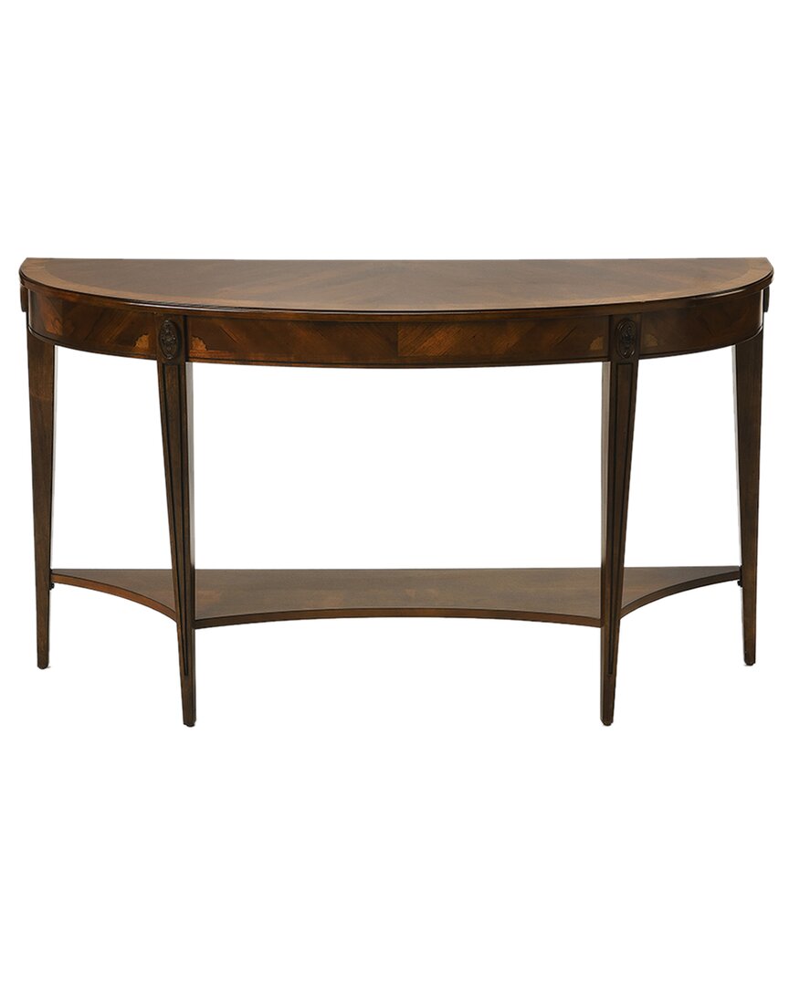 Butler Specialty Company Astor Nutmeg Demilune Console Table In Brown