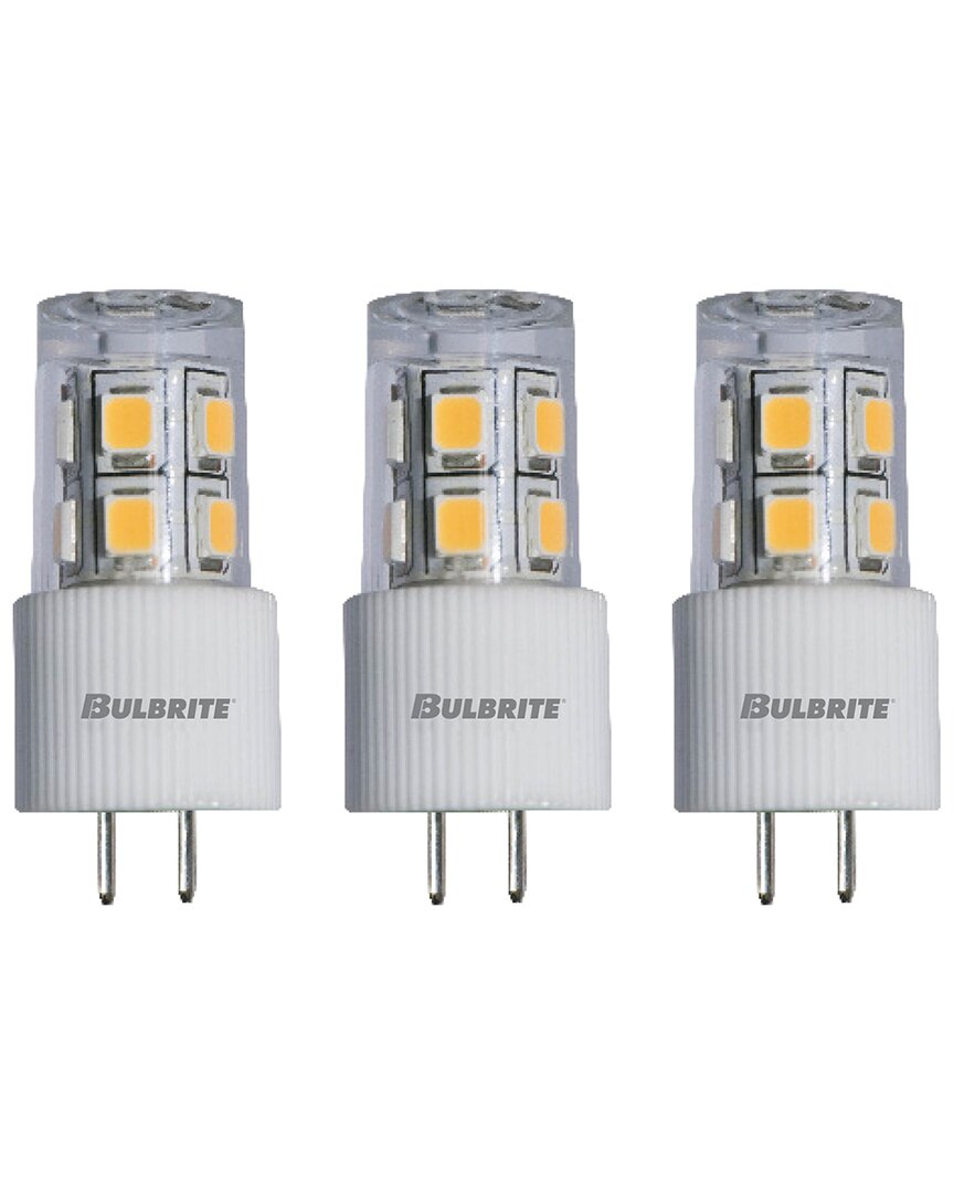 Bulbrite Pack Of 3- 2w Led Mini Light Bulb, Low Voltage Bi-pin Base (g4)light Bulb
