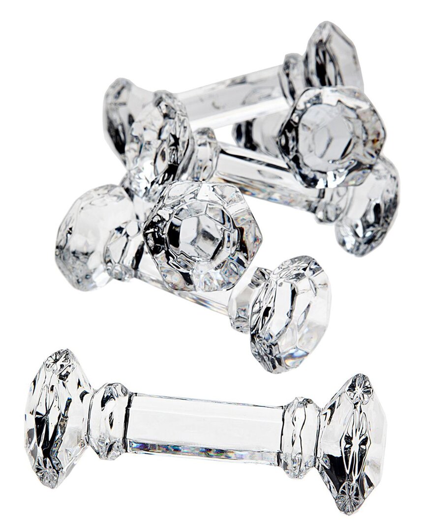 Godinger Set Of 6 Dumbell Crystal Knife Rests