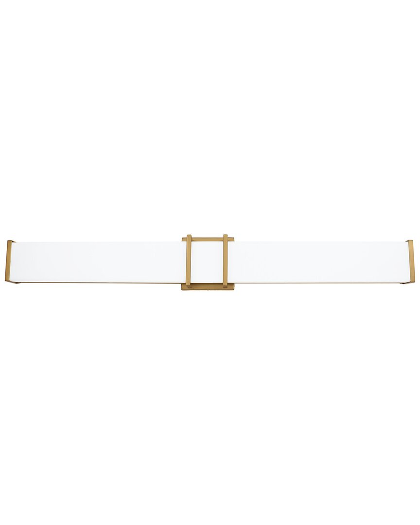Eglo Tomero 1 Light Led Bath/vanity Light With Brushed Gold Finish & White Acrylic Shade