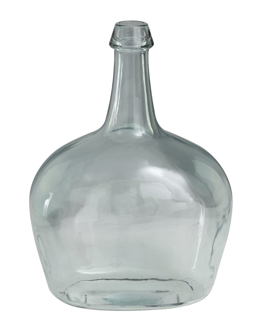 Peyton Lane Recycled Glass Spanish Bottle Neck Vase In Clear