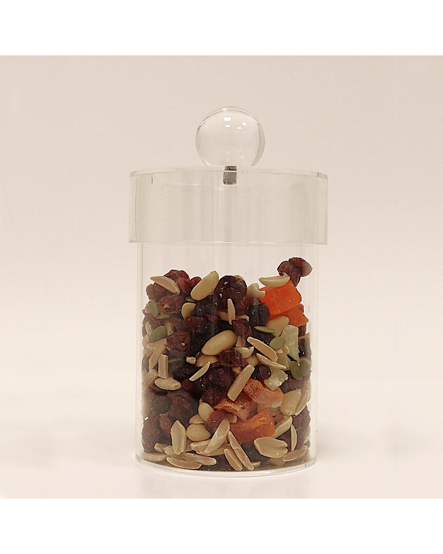 Vivience Medium Acrylic Canister With Ball Knob In Transparent