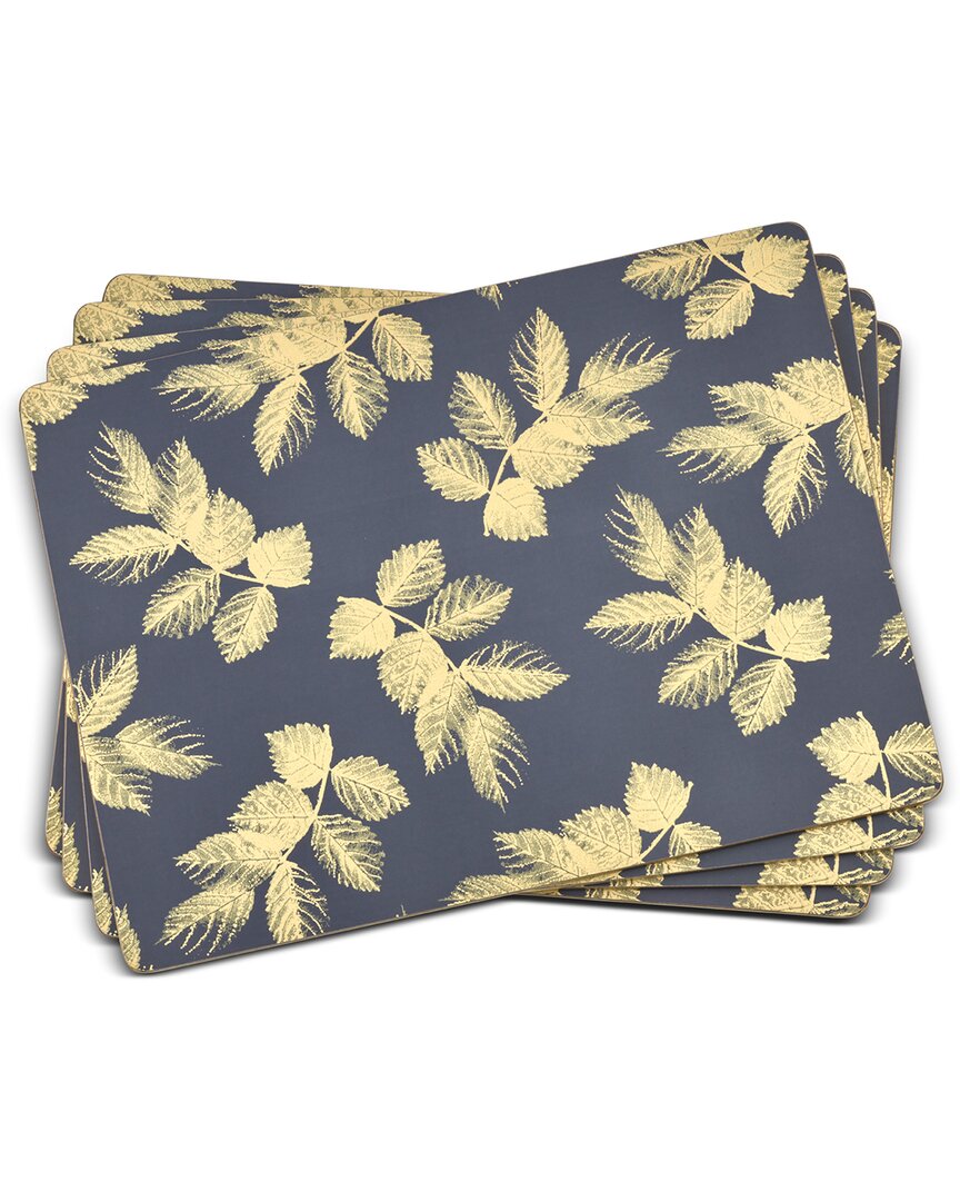 Shop Pimpernel Sara Miller London For  Etched Leaves Placemats Set Of 4 In Multi