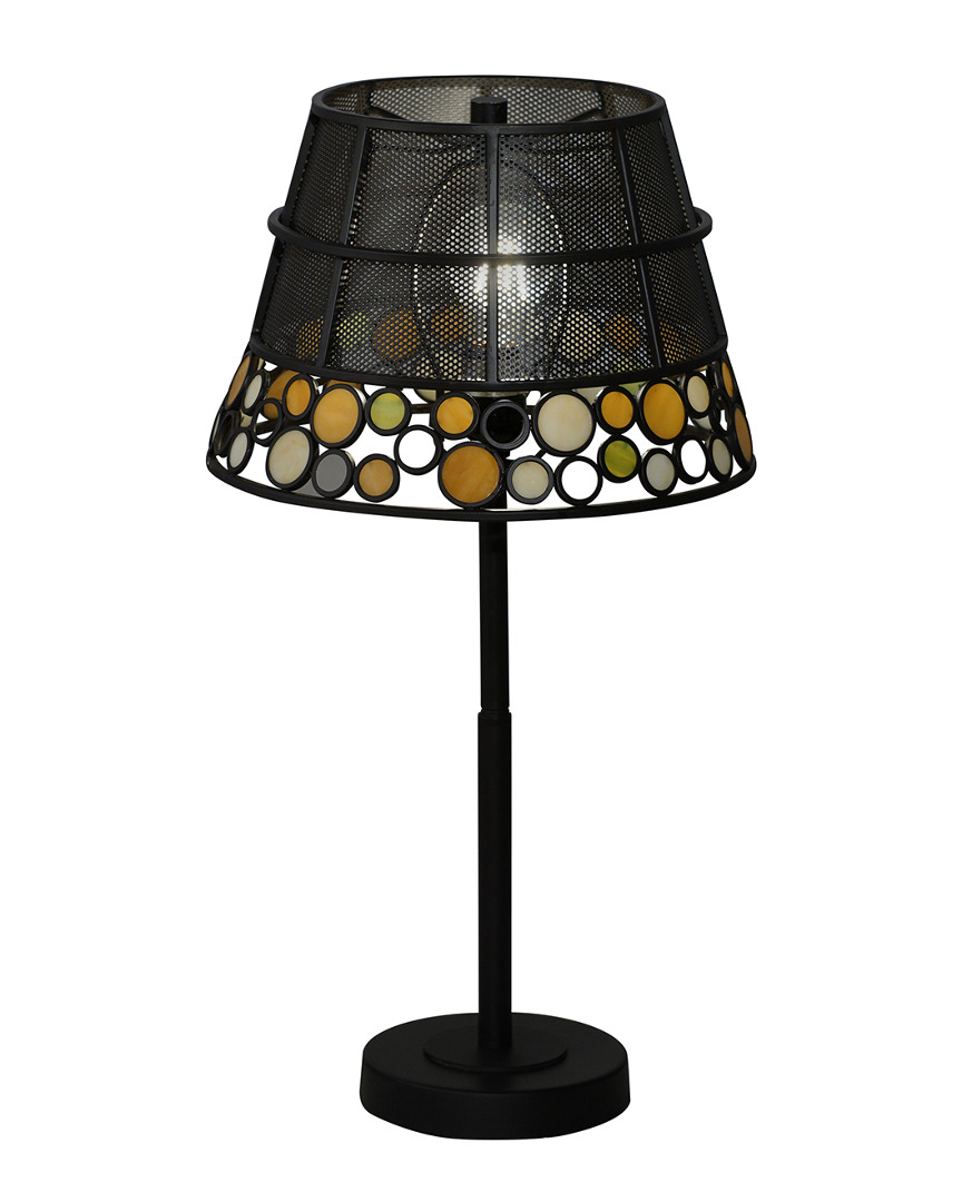 Dale Tiffany Pasqual Mesh Table Lamp In Black