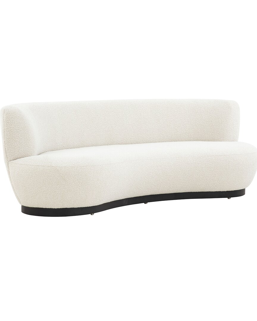 Safavieh Couture Stevie Boucle Curved Back Sofa In Ivory