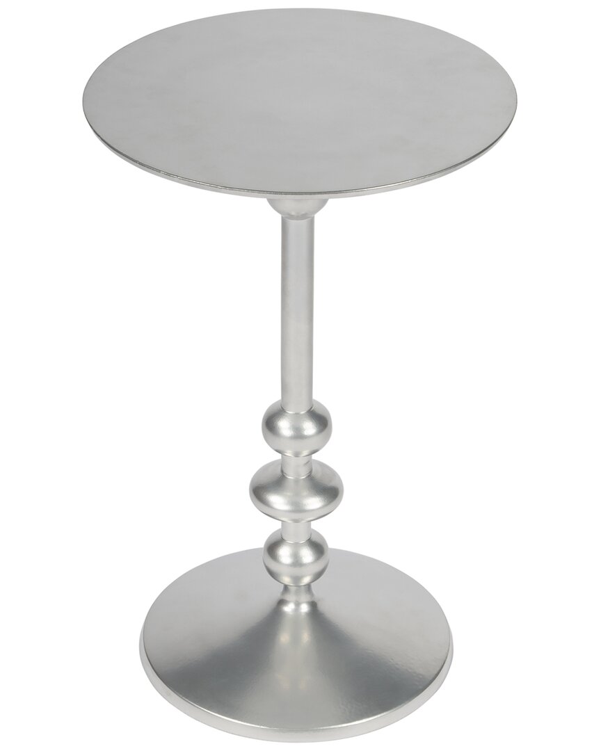 Butler Specialty Company Zora Silver Iron Pedestal Accent Table