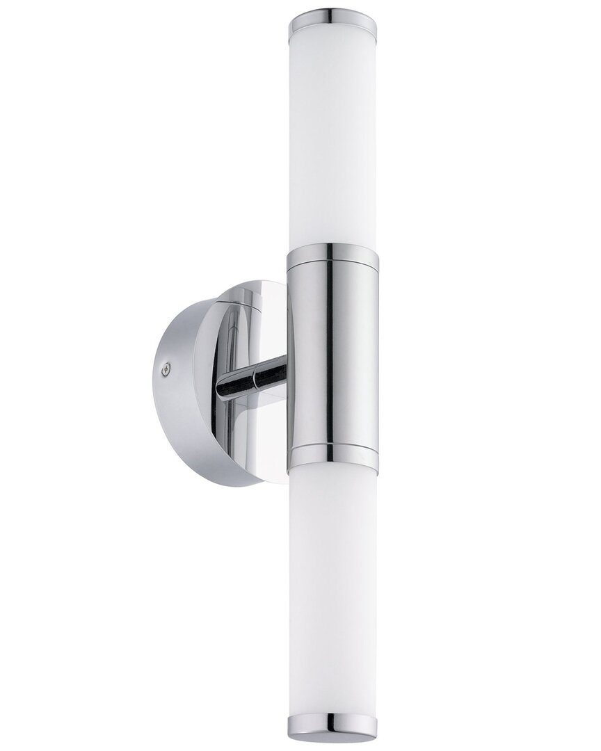 EGLO EGLO PALMERA 1 LIGHT INTEGRATED LED BATH/VANITY WALL LIGHT WITH CHROME FINISH & OPAL GLASS SHADE