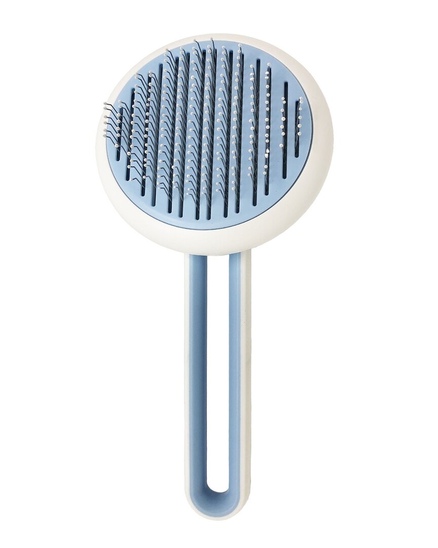 Pet Life Concepto Modern Bristle Grooming Pet Deshedder Comb In Blue